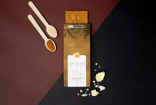 LANÇAMENTO - CHOCOLATE BRANCO CARAMELIZADO 35% CACAU 70 GR